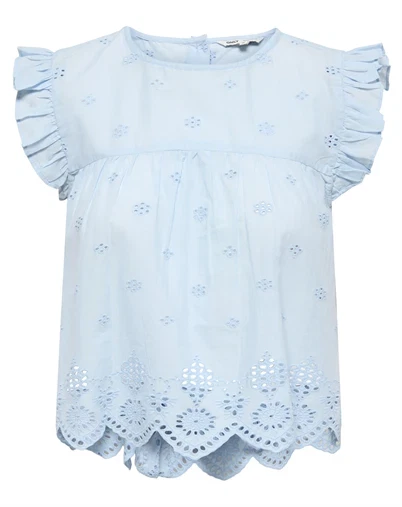 Only - ONLSilla Frill Top - Cashmere Blue